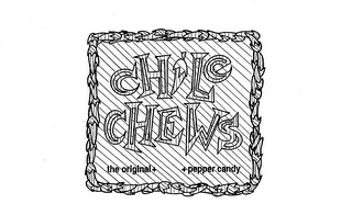 CHILE CHEWS THE ORIGINAL PEPPER CANDY logo