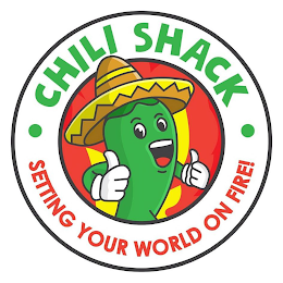 CHILI SHACK SETTING YOUR WORLD ON FIRE! logo