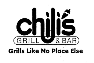 CHILI'S GRILL & BAR GRILLS LIKE NO PLACE ELSE logo