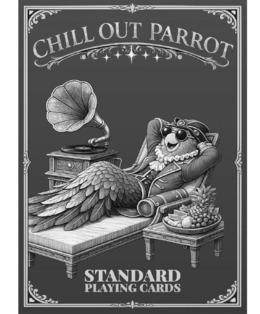 CHILL OUT PARROT STANDARD PLAYING CARDS logo
