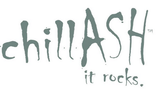CHILLASH IT ROCKS. logo