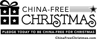 CHINA FREE CHRISTMAS PLEDGE TODAY TO BE CHINA FREE FOR CHRISTMAS CHINAFREECHRISTMAS.COM logo