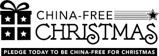 CHINA FREE CHRISTMAS PLEDGE TODAY TO BE CHINA FREE FOR CHRISTMAS logo
