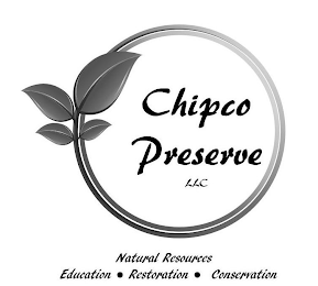 CHIPCO PRESERVE LLC NATURAL RESOURCES EDUCATION · RESTORATION · CONSERVATION logo