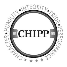 CHIPP EST. 1946 CHARACTER HUMILITY INTEGRITY PRIDE PERFORMANCE logo
