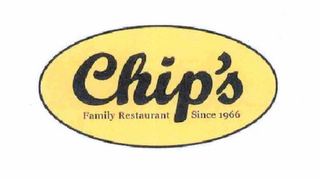 CHIP'S FAMILY RESTAURANT SINCE 1966 logo