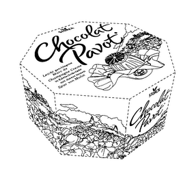 CHOCOLAT PAVOT CHOCOLAT PAVOT STORK STORK LEICHT GESCHLAGENE MARC DE CHAMPAGNE CREME IN EDELSCHOKOLADE MIT DIESER FEINEN SPUR VON MOHN CHOCOLAT PAVOT logo