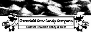 CHOCOLATE COW CANDY COMPANY CHOCOLATE COW CANDY GOURMET CHOCOLATE, CANDY & GIFTS NAUGHTY COW logo