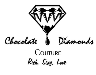 CHOCOLATE DIAMONDS COUTURE RICH, SEXY, LOVE logo