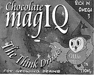 CHOCOLATE MAGIQ THE THINK DRINK! FOR GROWING BRAINS RICH IN OMEGA 3 OLLIE 3X 190ML logo