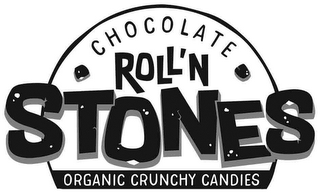 CHOCOLATE ROLL'N STONES ORGANIC CRUNCHYCANDIES logo