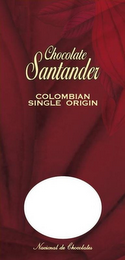CHOCOLATE SANTANDER COLOMBIAN SINGLE ORIGIN NACIONAL DE CHOCOLATES logo