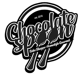 CHOCOLATE SPOON BAKE SHOPPE HOMESTYLE GOURMET EST. 2018 logo