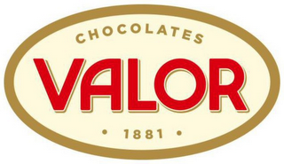 CHOCOLATES VALOR · 1881 · logo