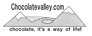 CHOCOLATEVALLEY.COM CHOCOLATE, IT'S A WAY OF LIFE! logo