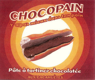 CHOCOPAIN Y'A PAS MIEUX DANS TON PAIN PÂTE À TARTINER CHOCOLATÉE AUX CACAHUÈTES logo