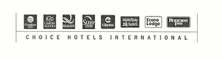 CHOICE HOTELS INTERNATIONAL COMFORT INN COMFORT SUITES QUALITY SLEEP INN CLARION MAINSTAY SUITES ECONO LODGE RODEWAY INN logo