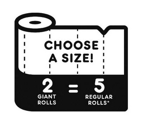 CHOOSE A SIZE! 2 GIANT ROLLS = 5 REGULAR ROLLS* logo