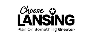 CHOOSE LANSING PLAN ON SOMETHING GREATER logo