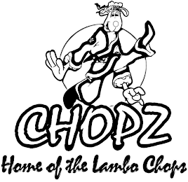 CHOPZ HOME OF THE LAMBO CHOPS logo