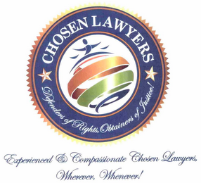 CHOSEN LAWYERS DEFENDERS OF RIGHTS, OBTAINERS OF JUSTICE! EXPERIENCED & COMPASSIONATE CHOSEN LAWYERS, WHEREVER, WHENEVER! logo