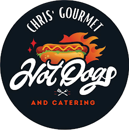 CHRIS' GOURMET HOTDOGS AND CATERING logo