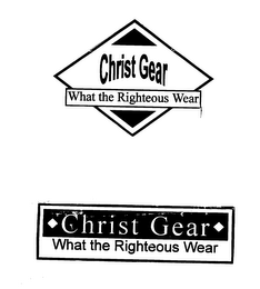 CHRIST GEAR WHAT THE RIGHTEOUS WEAR logo
