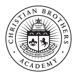 ·CHRISTIAN BROTHERS ·ACADEMY SIGNUM FIDEI RELIGIO MORES CULTURA 1959 logo