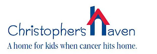 CHRISTOPHER'S HAVEN A HOME FOR KIDS WHEN CANCER HITS HOME. logo