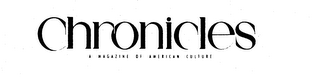 CHRONICLES A MAGAZINE OF AMERICAN CULTURE logo