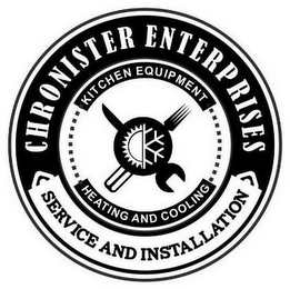 CHRONISTER ENTERPRISES KITCHEN EQUIPMENT HEATING AND COOLING SERVICE AND INSTALLATION logo
