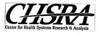 CHSRA CENTER FOR HEALTH SYSTEMS RESEARCH & ANALYSIS logo