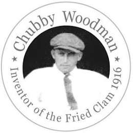 CHUBBY WOODMAN INVENTOR OF THE FRIED CLAM 1916 logo