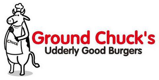 CHUCK GROUND CHUCK'S UDDERLY GOOD BURGERS logo