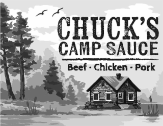 CHUCK'S CAMP SAUCE BEEF CHICKEN PORK logo