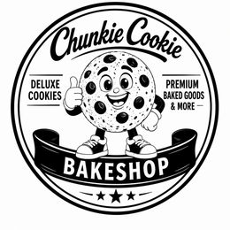 CHUNKIE COOKIE DELUXE COOKIES PREMIUM BAKED GOODS & MORE BAKESHOP logo