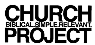 CHURCH BIBLICAL. SIMPLE. RELEVANT. PROJECT logo