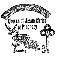 CHURCH OF JESUS CHRIST OF PROPHECY MIRACLE OF SALVATION HOLY BIBLE ACTS 2:38 logo