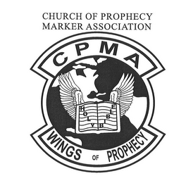 CHURCH OF PROPHECY MARKER ASSOCIATION CPMA WINGS OF PROPHECY HOLY BIBLE logo