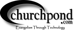CHURCHPOND.COM EVANGELISM THROUGH TECHNOLOGY logo