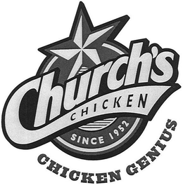 CHURCH'S CHICKEN SINCE 1952 CHICKEN GENIUS logo