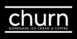 CHURN HOMEMADE ICE CREAM & COFFEE logo