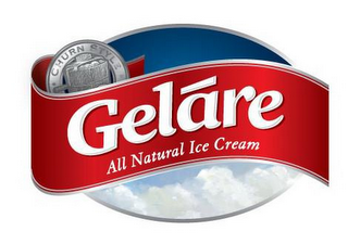 CHURN STYLE GELÁRE ALL NATURAL ICE CREAM logo