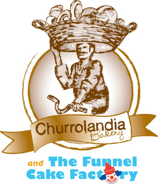 CHURROLANDIA BAKERY AND THE FUNNEL CAKE FACTORY logo