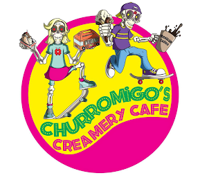 CHURROMIGOS CREAMERY CAFE logo