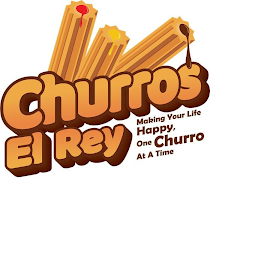 CHURROS EL REY MAKING YOUR LIFE HAPPY, ONE CHURRO AT A TIME logo