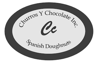 CHURROS Y CHOCOLATE INC. CC SPANISH DOUGHNUTS logo