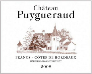 CHÂTEAU PUYGUERAUD FRANCS - CÔTES DE BORDEAUX HÉRITIERS GEORGE THIENPONT 2008 logo