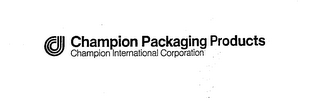 CI CHAMPION PACKAGING PRODUCTS CHAMPION INTERNATIONAL CORPORATION logo