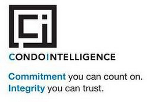 CI CONDO INTELLIGENCE COMMITMENT YOU CAN COUNT ON INTEGRITY YOU CAN TRUST logo
